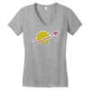 vintage space Women's V-Neck T-Shirt
