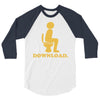downloading poop 3/4 Sleeve Shirt