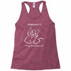 happiness is being loved by a cat Racerback Tank