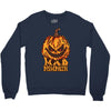 mad halloween pumpkin Crewneck Sweatshirt