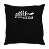 evolution of scuba divingfunny swim retro sea cool boat party Throw Pillow