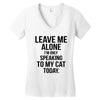 Leave Me Alone I Am Only Speaking To My Cat Today Women's V-Neck T-Shirt