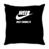 weed   just smoke it   mens funny Throw Pillow