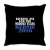 bernie sanders kicking ass for middle class president Throw Pillow