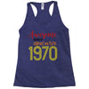 awesome since november 1970 Racerback Tank