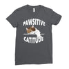 pawsitive catitude Ladies Fitted T-Shirt