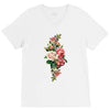 breast cancer flowers V-Neck Tee