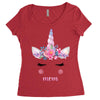 birthday unicorn family series mom Women's Triblend Scoop T-shirt