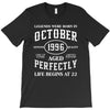 legends were born in october genuıne 1996 qualıty one kind of aged l T-Shirt