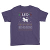 leo christmas ugly sweater Youth Tee