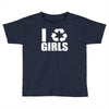i recycle girls  funny Toddler T-shirt