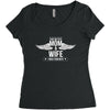 i have two titles mom and wife Women's Triblend Scoop T-shirt
