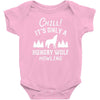 chill hungry wolf Baby Bodysuit