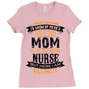 Super Cool Mom Of A Freaking Awesome Nurse Ladies Fitted T-Shirt