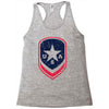 land of the free shield Racerback Tank