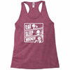 v3 eat sleep hockey Racerback Tank