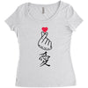Japanese Love Women's Triblend Scoop T-shirt
