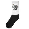 crazy rabbit lady Socks