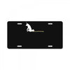 unicorn scooting on the floor License Plate