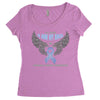 my hero is now my angel stomach cancer awareness Women's Triblend Scoop T-shirt