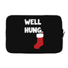 well hung endowed christmas stocking funny Laptop sleeve