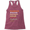 fall helvetica Racerback Tank
