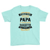 Super Cool Papa Of A Freaking Awesome Daughter Youth Tee