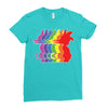 Goku Rainbow T-Shirt Ladies Fitted T-Shirt