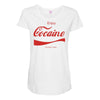 enjoy cocaine funny gray Maternity Scoop Neck T-shirt