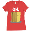 oh hay oh hey girl boy funny pun Ladies Fitted T-Shirt