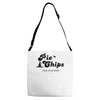 pie and chips   food of the gods Adjustable Strap Totes