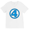number 4 V-Neck Tee