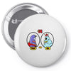 eggplant wizard and king hippo Pin-back button