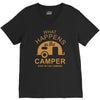 what happens in camper stays V-Neck Tee