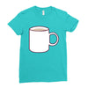 glass and coffee Ladies Fitted T-Shirt
