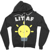 lit af kawaii light bulb Zipper Hoodie
