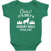chill hungry wolf Baby Bodysuit
