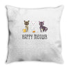 happy meowr Throw Pillow