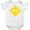 tractor crossing farmer's road warning sign Baby Onesie