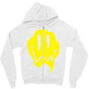 melting acid smiley face Zipper Hoodie