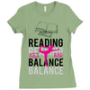 Reading Yoga Wine Balance Ladies Fitted T-Shirt