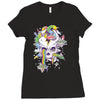 flying rainbow skull island Ladies Fitted T-Shirt