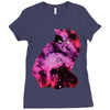 celestial cat Ladies Fitted T-Shirt