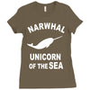 narwhals Ladies Fitted T-Shirt