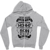 Super Cool Mommy Of A Freaking Awesome Son Zipper Hoodie
