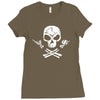 rock skull Ladies Fitted T-Shirt