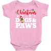 christmas dogs and paws Baby Bodysuit
