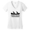 paddle faster i hear banjos t shirt funny humor deliverance nerd geek Women's V-Neck T-Shirt