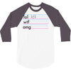 practice your texting 3/4 Sleeve Shirt