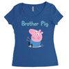 peppa pig brother pig Women's Triblend Scoop T-shirt
